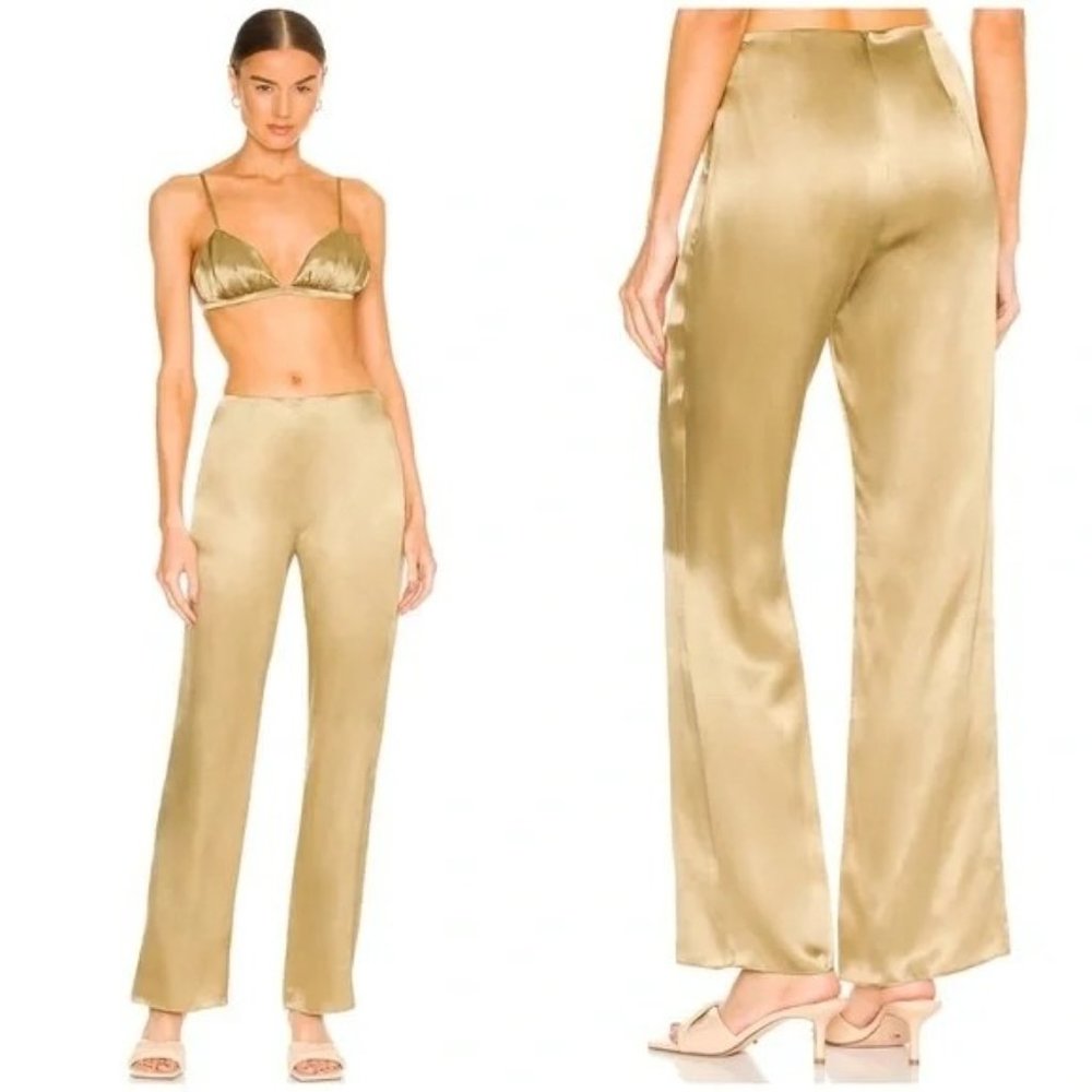 Weekend Stories Ania Pant in Gold XSmall